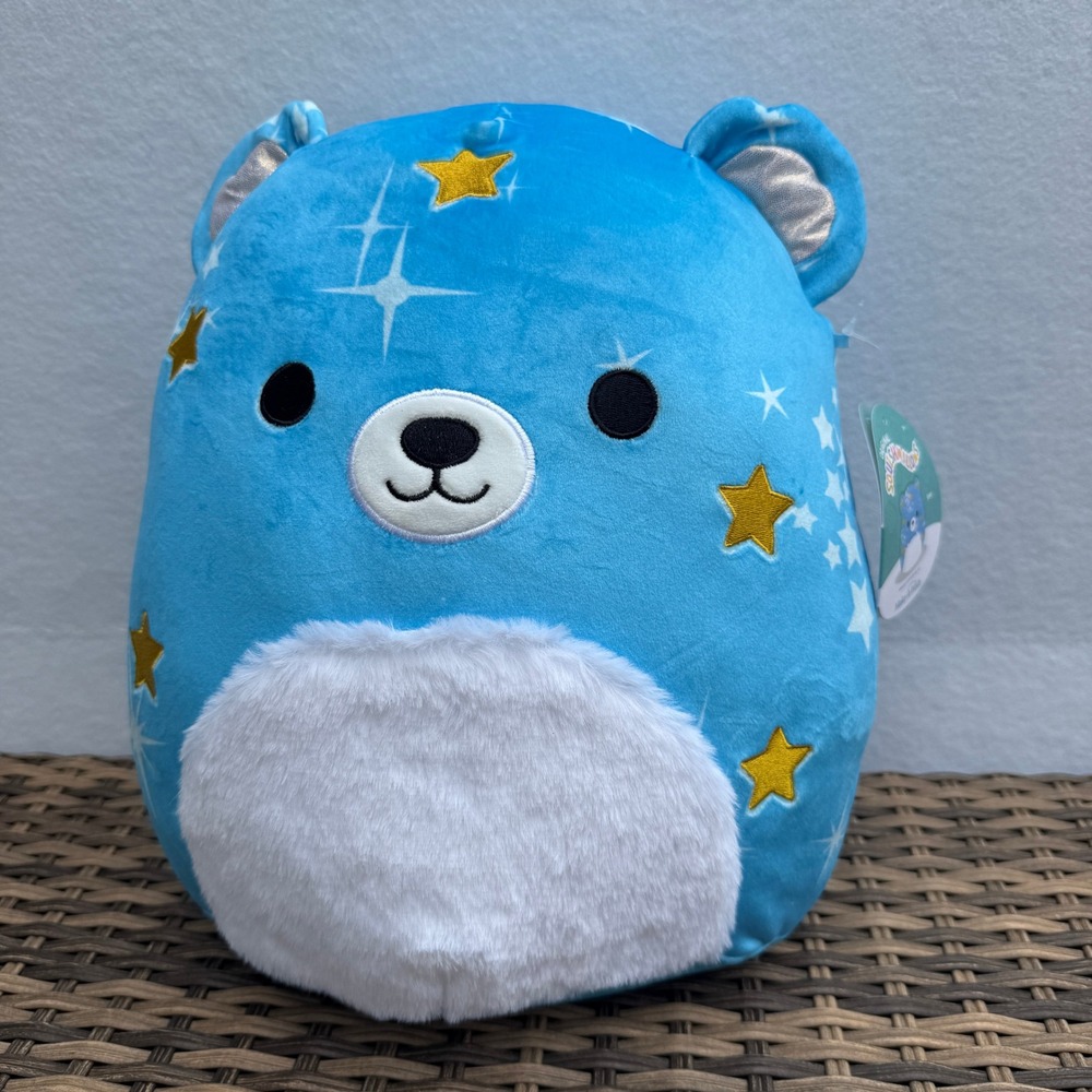 Squishmallows Star Blue Bear Plush 12" Make A Wish Jazwares 2023 NWT Galaxy